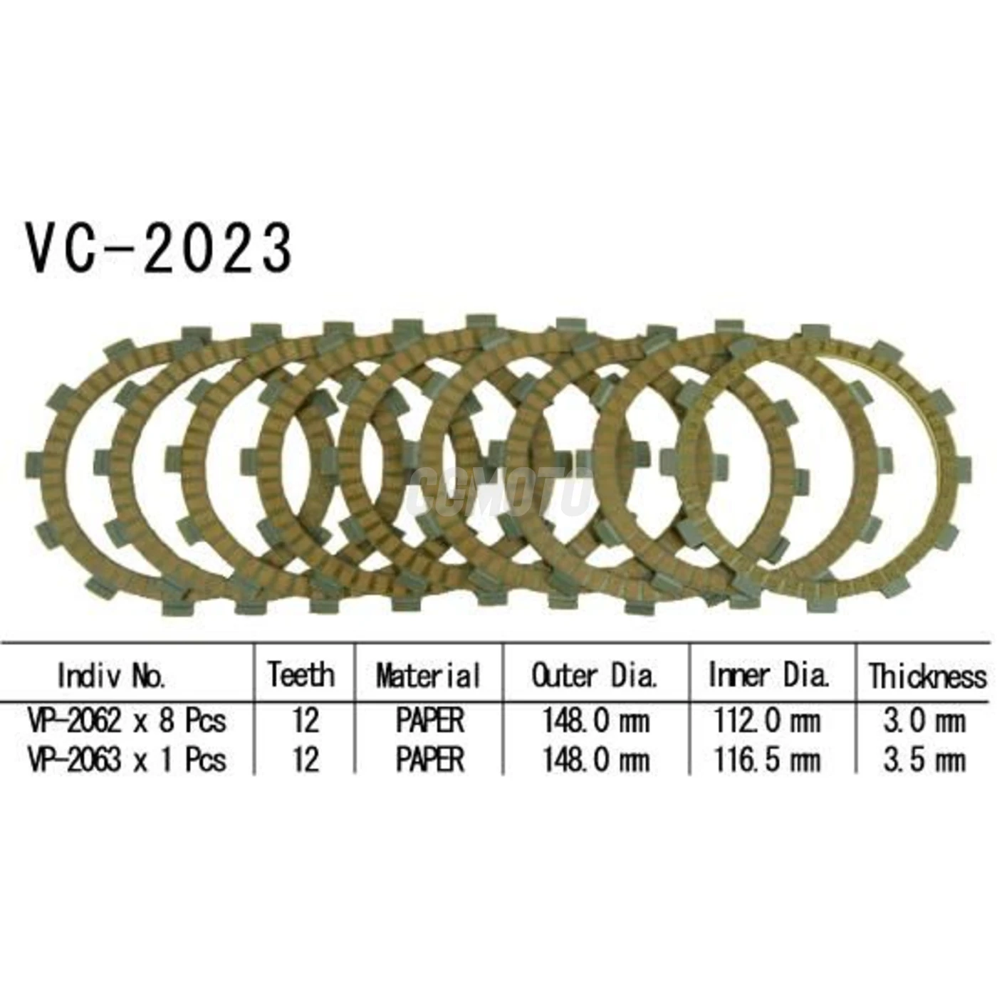 Kit Disques d'Embrayage Garnis Fzs 1000 Fazer 2001/2003