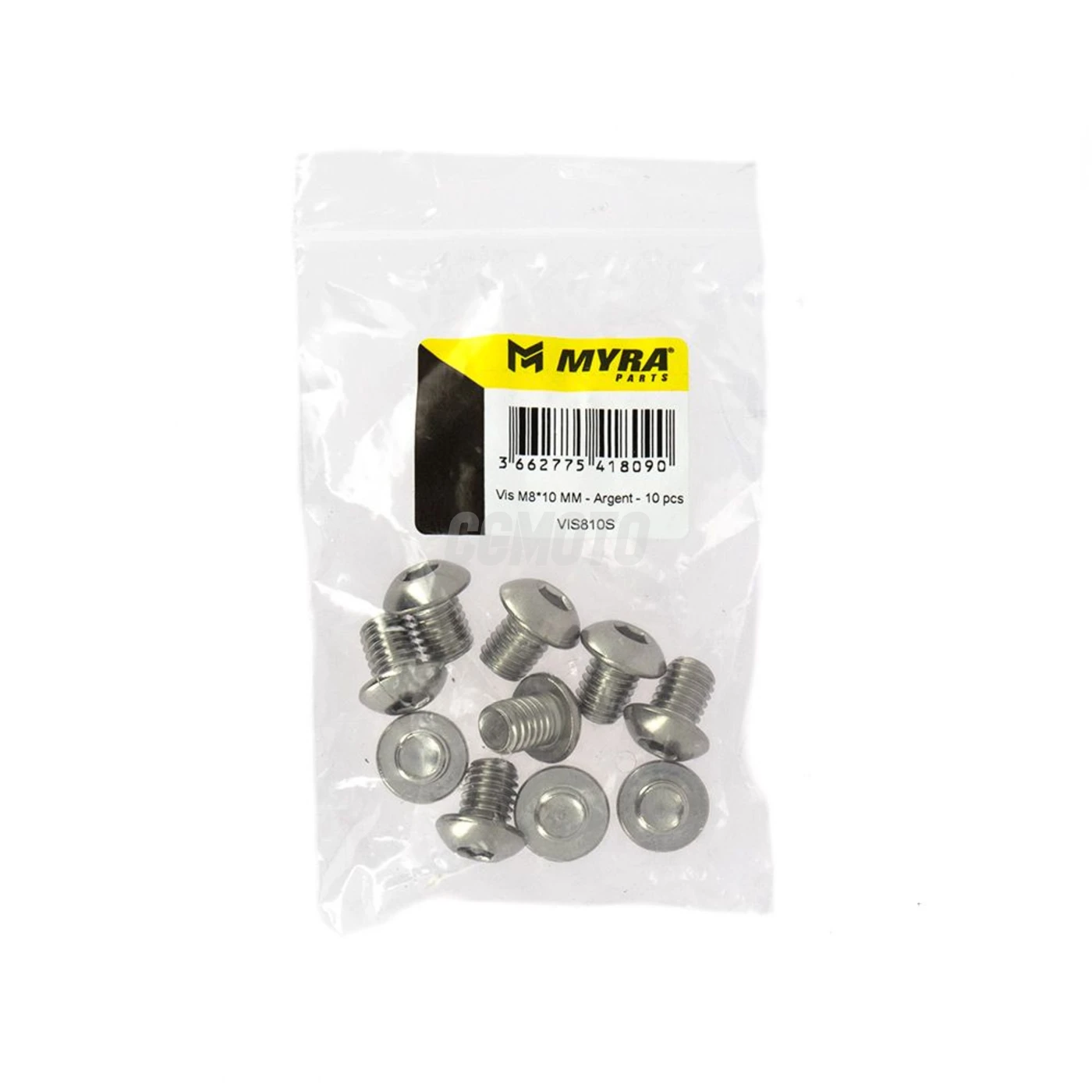 Vis M8*10 MM - Argent - 10 pcs