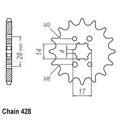 Pignon RS4 125