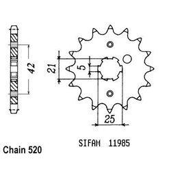 Pignon Sr 250 91-98