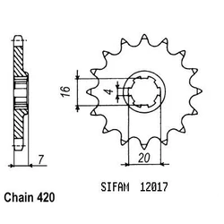 Pignon Suzuki 50 Rmx/Smx -02