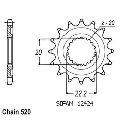 Pignon Yamaha Yzf/Wrf 250 01-0