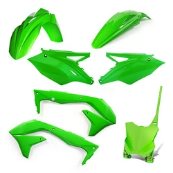 Kit plastique 5 elements KAWASAKI KXF450 18 - Vert