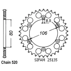 Couronne Aprilia 125 Etx 99