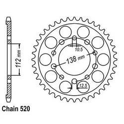 Couronne Racing Alu Yzf 600 R6 98-02