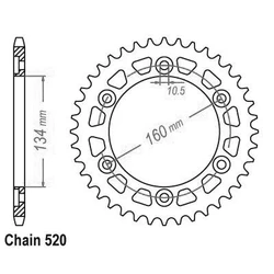 Couronne Racing Alu Cbr600/1000 Rr 03-04