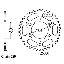 Couronne Racing Alu Pas 520
