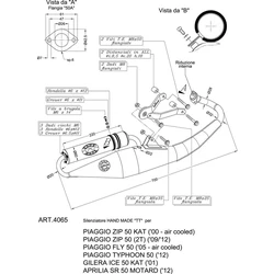 H.M. TT APRILIA SR 50 MOTARD 2 stroke FULL SYSTEM