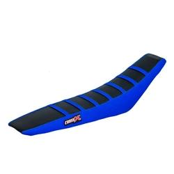 Housse de selle TM MX-EN FI 250 450 530 2015-2020 TOP BLACK- SIDE BLUE-STRIPES BLUE (M1012-3BBLBL)