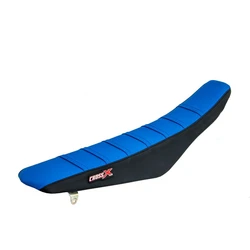 Housse de selle SUZUKI RM 85 02-20 TOP BLUE- SIDE BLACK-STRIPES BLUE (M308-3BLBBL)