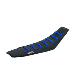 Housse de selle HUSQVARNA WR-CR 125-250 00-04 TC-TE 400-570 01-04 TOP BLACK- SIDE BLACK-STRIPES BLUE (M609-3BBBL)