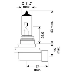 Ampoule H11 - 12V 55W Pgj19-2