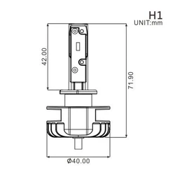 Ampoule H1 LED + Ballast 16w - 2200 Lumens