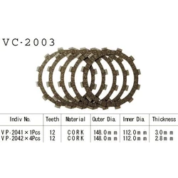 Kit Disques d'Embrayage Garnis Xv 125 Virago 1997/2000