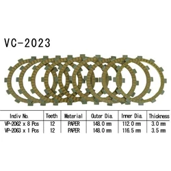 Kit Disques d'Embrayage Garnis Fzs 1000 Fazer 2001/2003