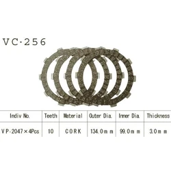 Kit Disques d'Embrayage Garnis Tw 125 1998/2003