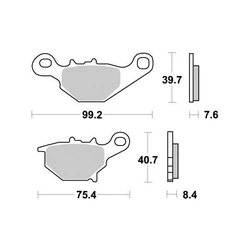 Plaquette de frein Vesrah Métal Fritté